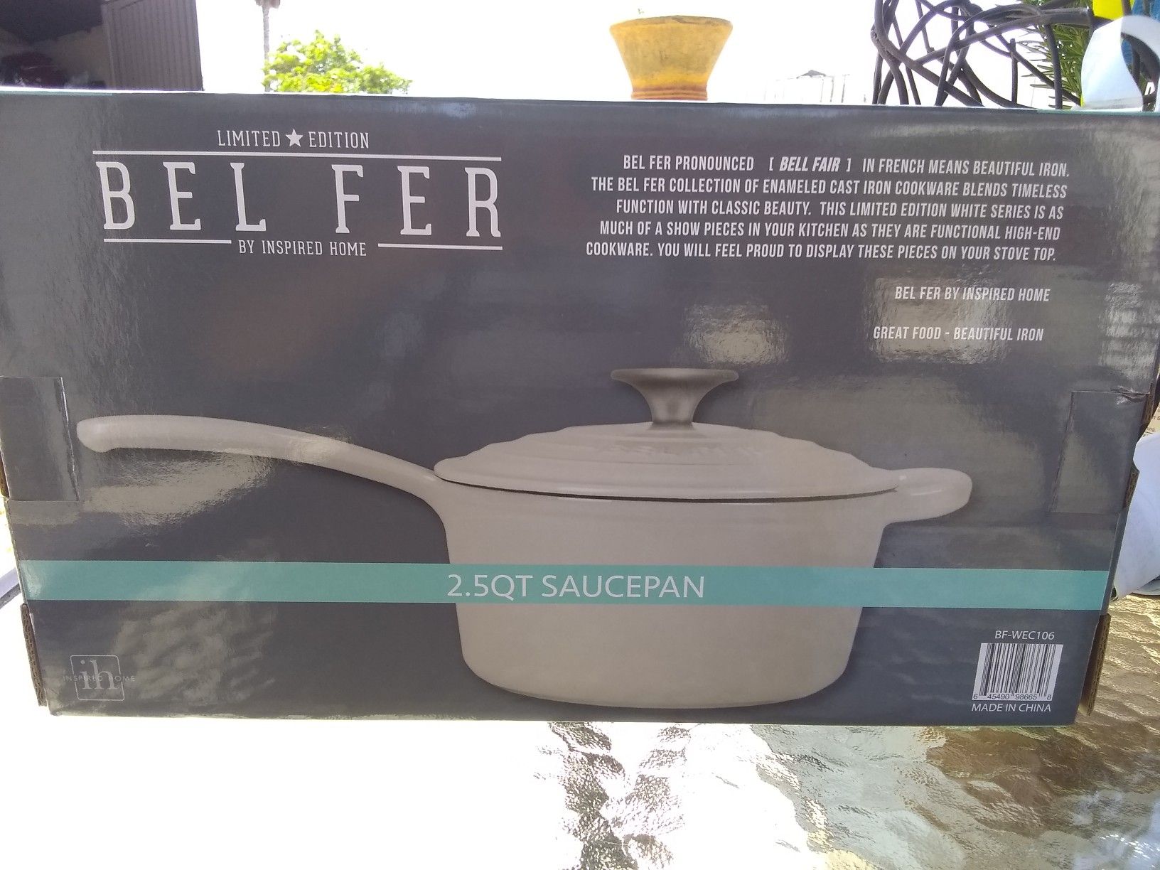 Bel Fer White by Dwell Six, 9.5” Frying Pan, Limited Edition White