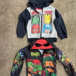 Boys Size 5 Hoodie Sweater Bundle – Marvel & Ninja Turtles
