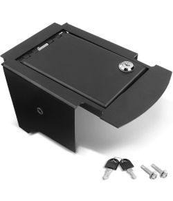 Console Safe Box with 2 Keys Compatible with Ford Edge 2015-2019 Black