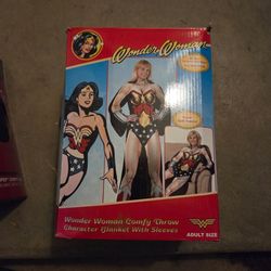 Wonder Womancomfy throw blanket with sleeves!