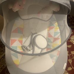 Brand New BABY JOY Baby Swing, Remote Control Baby Rocker w/Removable Crib Netting, Toys, 5-Point Harness, Music, USB, Electric Cradling Bouncer w/ 5 