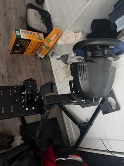 Game steering wheel simulator with hand brake