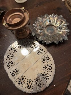 Three Pieces Of Brass And Antique 