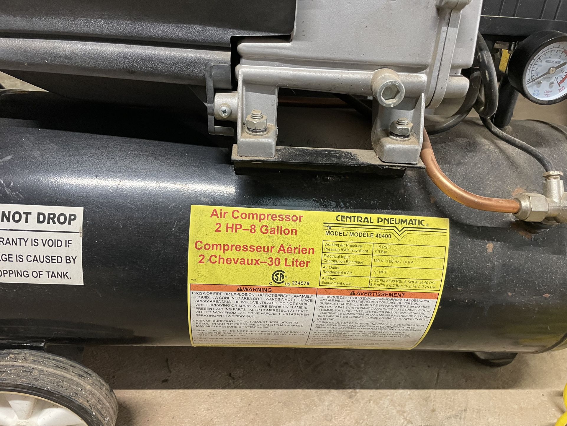 Air Compressor And Hose Reel