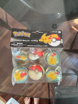 Pokemon Bounce Balls- 6 PC