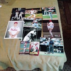 Assorted Photos Autographed By The Philadelphia Phillies