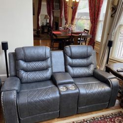 Leather 3pc Couch Set 