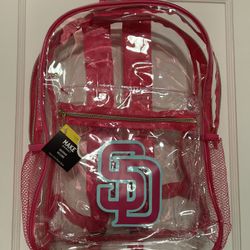 Pink Clear Backpack 