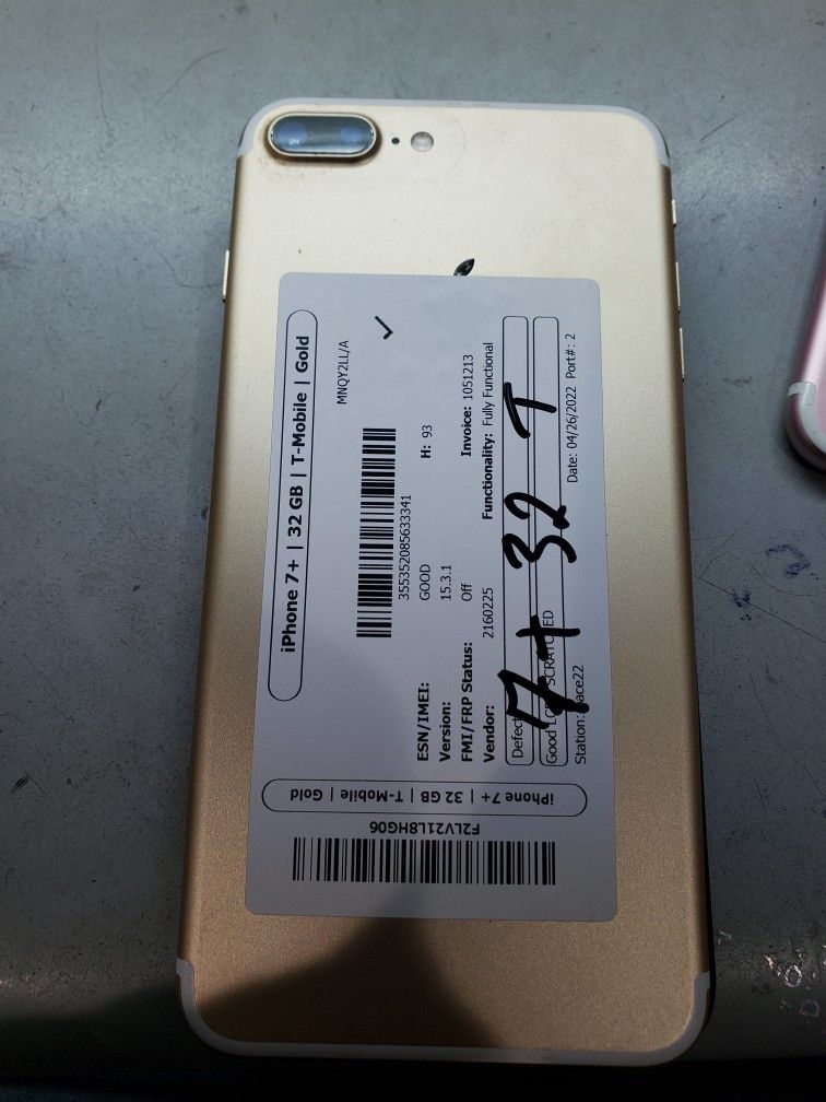 IPhone 7 Plus 32gb. Tmobile