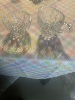 Glass Cream And Sugar