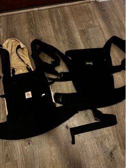 (2) Baby carriers ergo baby and mom cozy (black)