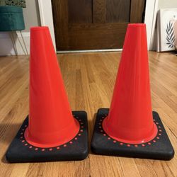 2 Small Traffic Cones 