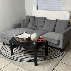 Sofá seccional en L gris – buen estado – entrega inmediata