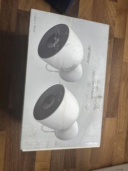 Google Nest Outdoor Smart Security Camera (Wired, 2nd Gen) 2-Pack - Snow