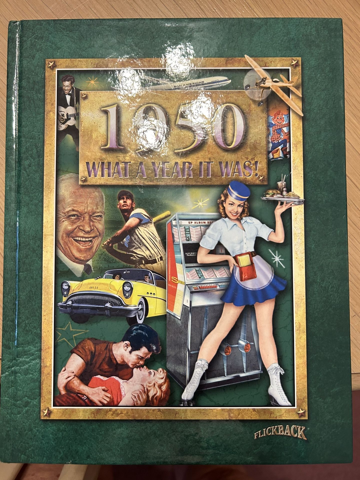 1950s what year it was flick back hard covered book-$20.00