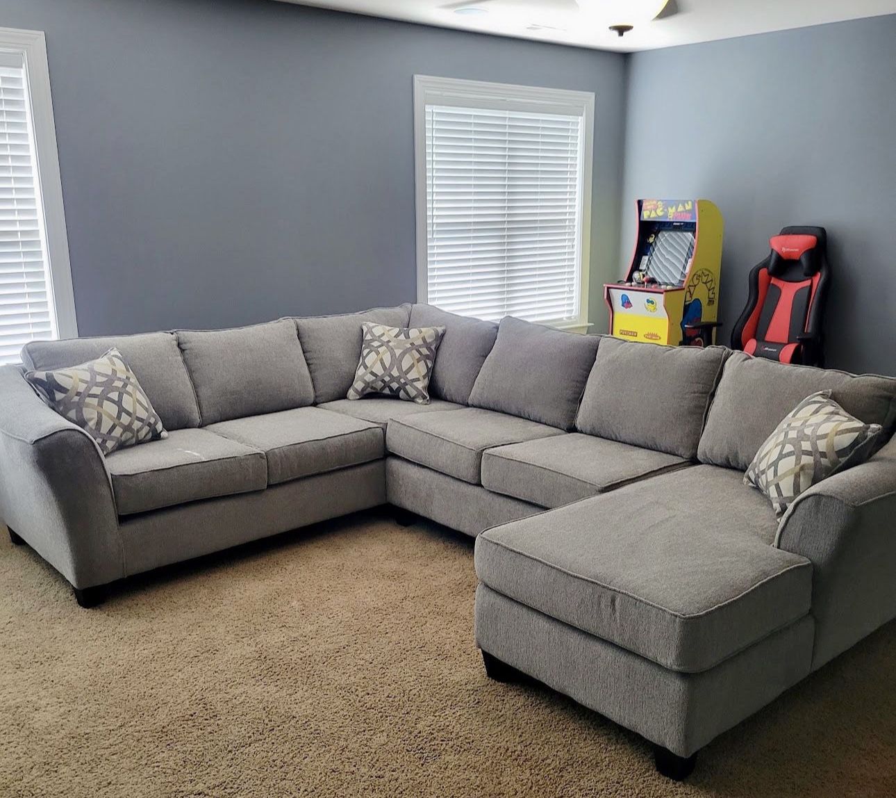 New Light Grey Large Sectional 