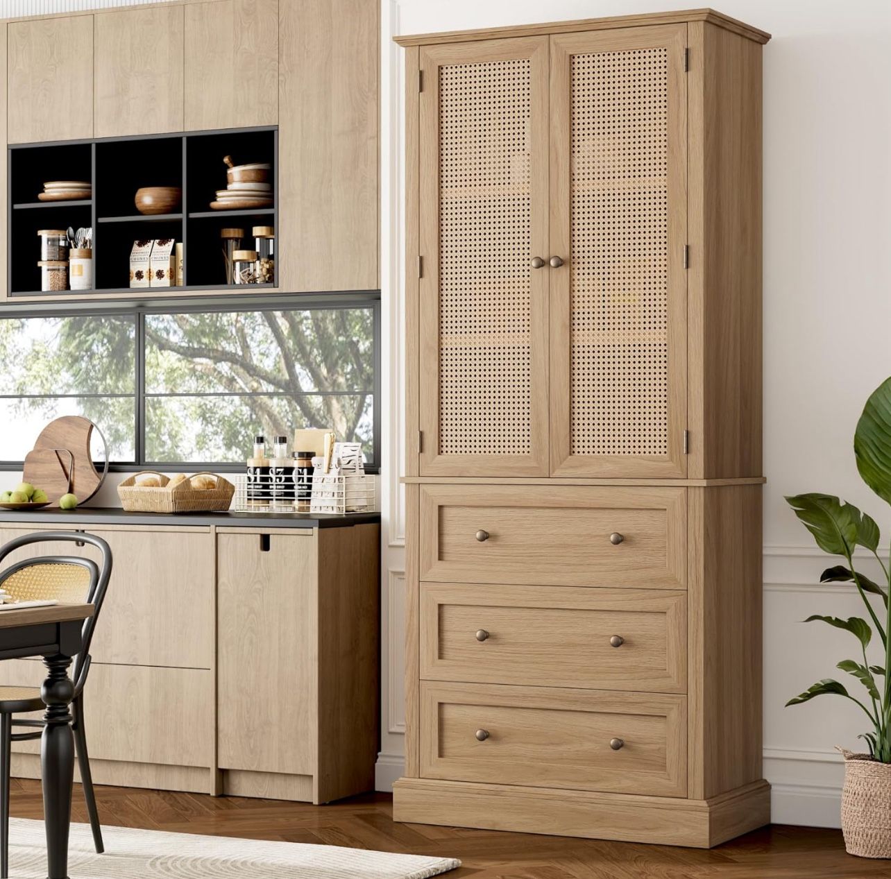 Cabinet With 3 Drawers & Adjustable Shelf