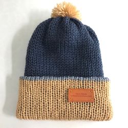 [BRAND NEW] HKF102-2 Meticulously Handmade Reversible 4-Color Merino Wool Beanie