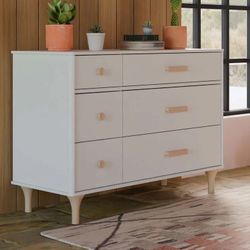 48” White / Natural Wood 6-Drawer Dresser (by Babyletto)   <Already Assembled> [NEW IN BOX] **Retails For $700