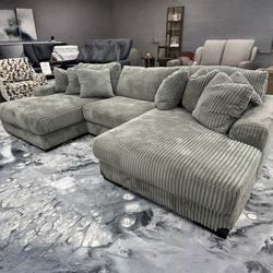 Lindyn Fog 3-Piece Double Chaise Sectional