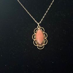 1/20 12k Gold Filled Marquis Pendant  Necklace 