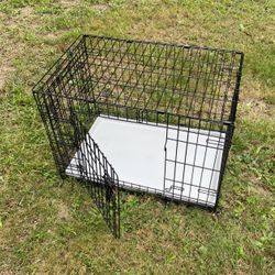 Animal  Cage With Plastic Liner Tray