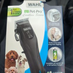 Brand new unopened Wahl Lithium Ion Pet Pro Cordless Dog Clipper, Quiet Motor, 2hr run time