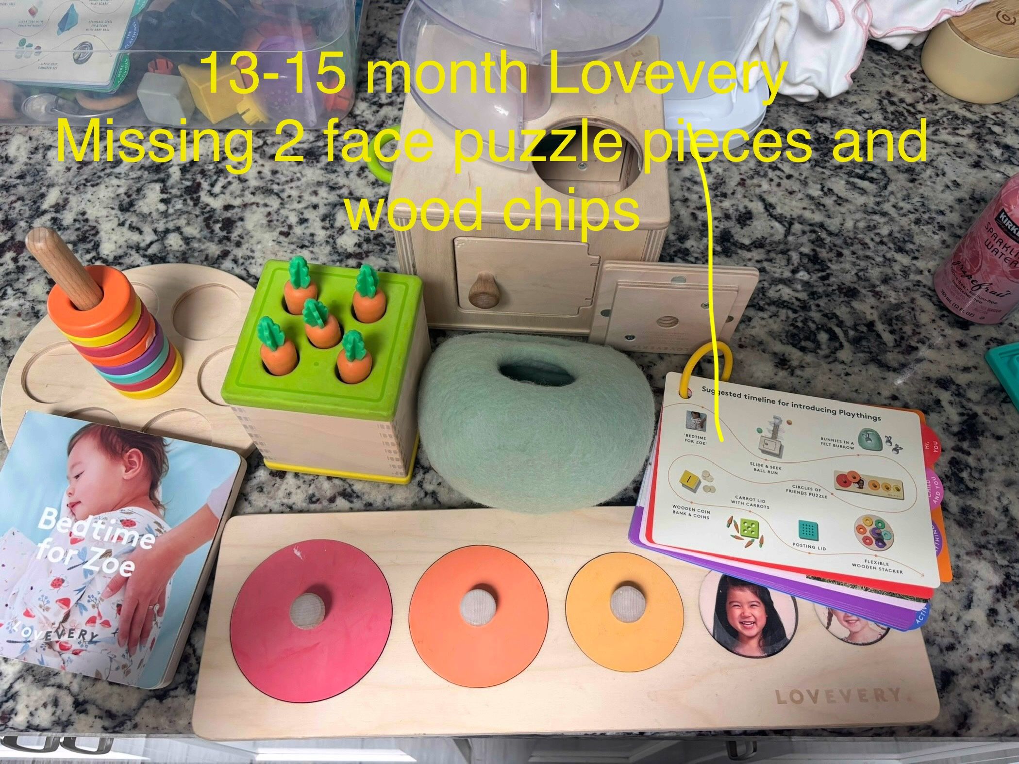 13-15 Month Lovevery Kit Missing Minimal Pieces