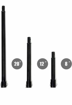 XtremepowerUS 3 Pieces Auger Extension Drill Bits (8", 12", 20" Length) Extension Earth Ice Auger Extension Set Post Hole Digger Replacement Compatibl