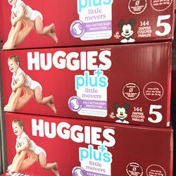 Huggies Little Movers Plus Size 5/144 Diapers 