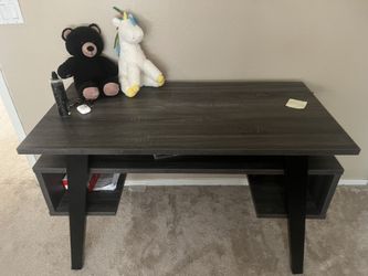 grey desk