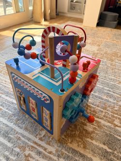 Robot Factory Wooden Activity Cube Toy