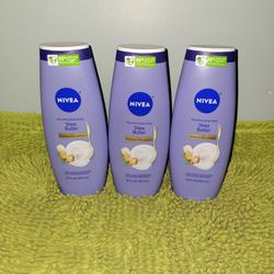 3 Nivea Nourishing Bodywash 20oz Shea Butter 