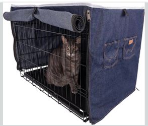 Wrangler denim dog crate cover  (Small)