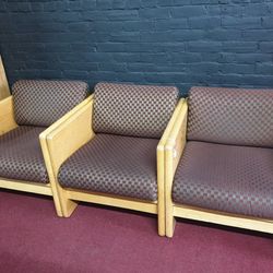 OFFICE/WAITING ROOM/HOME CUSHION CHAIR REAL WOOD (HOME12)