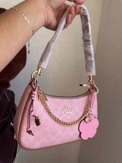 Coach Pink Signature Shoulder Bag