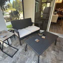 Patio Loveseat And Coffee Table