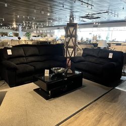 Black Sofa And Loveseat