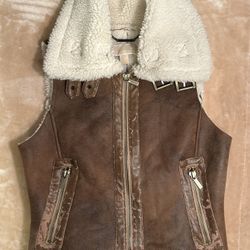 Cute And Classy Michael Kors Weathered faux Suede Vest