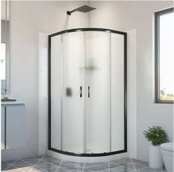 (Only glass door) DreamLine Prime 36 inch x 36 inch x 78 3/4 inch H Semi-Frameless Sliding Shower En