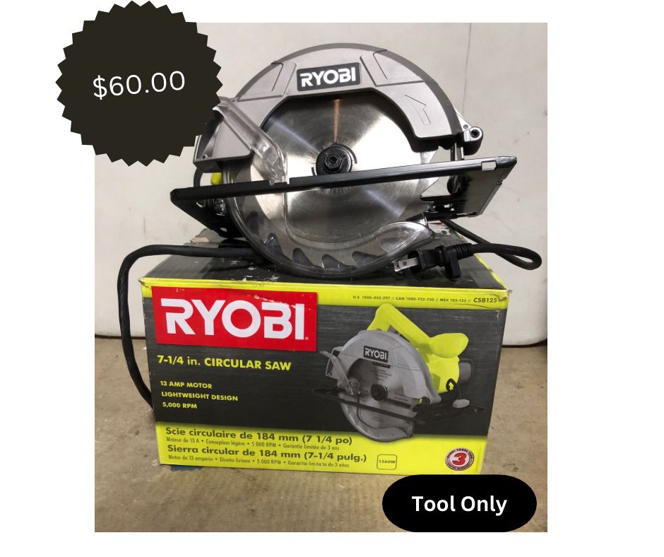 Ryobi CSB125 13 Amp Corded 1/4 In Circular saw for Sale in Santa Ana, CA  OfferUp