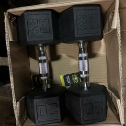 BRAND NEW 20LB DUMBBELLS 