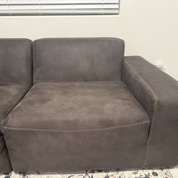 Brown sectional couch