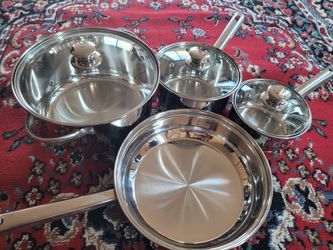 New stainless steel cookware set