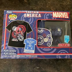 Captain America Marvel Funk Pop! With Shirt Xl