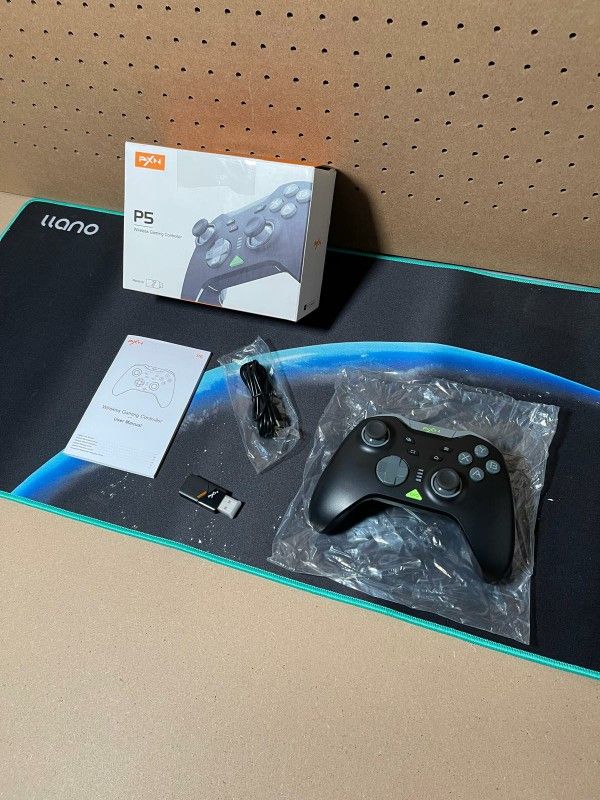 New PXN P5 Wireless Gaming Controller – Hall Effect Joysticks & Triggers, 1000Hz Polling, 4 Macro Buttons, 2.4G/BT/SW, Turbo, App – For PC, Steam Deck