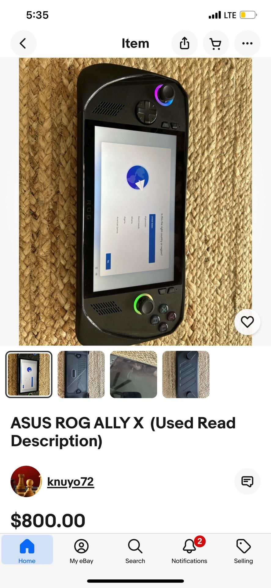 asus rog ally risen