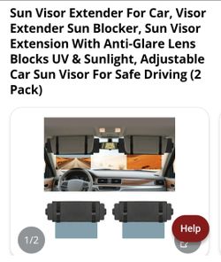 Sun visor extender for cars