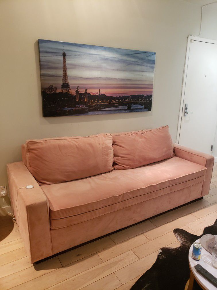 Pink Sleeper Couch / Sofa