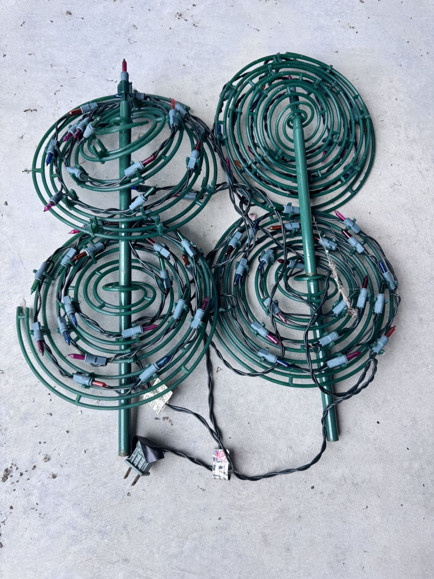 Spiral Christmas Outdoor Metal Tree Lawn Decor